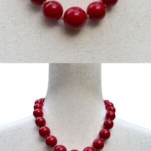 Elegant Red Beaded Necklace